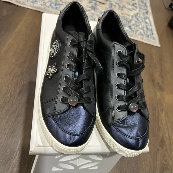 Coach Midnight Leather Porter Sneaker w/ NYC Patch - Picture 1 of 11
